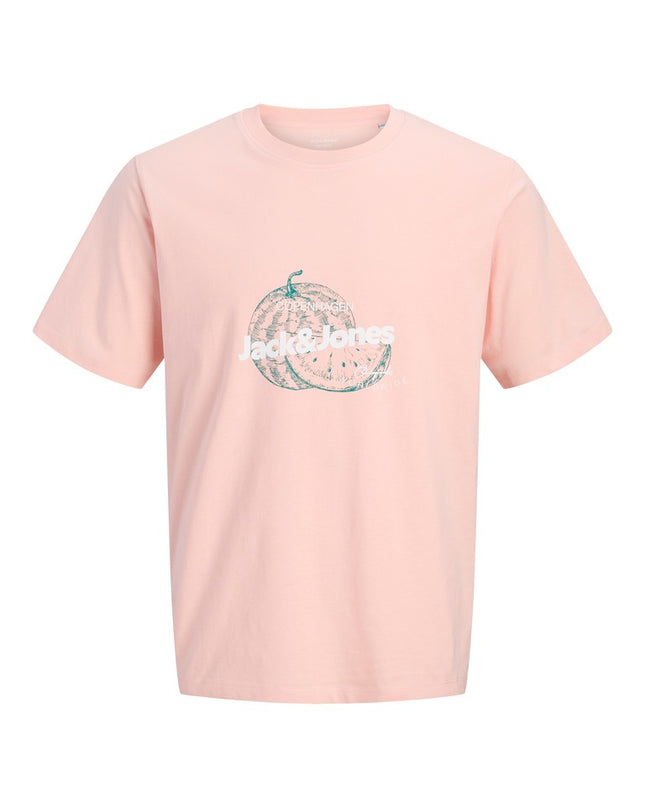 Jack & Jones Riviera Crew Neck Tee Peach Melba