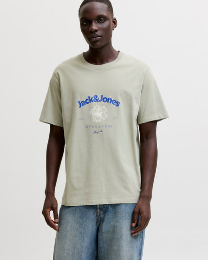 Jack & Jones Riviera Crew Neck Tee Seagrass Green