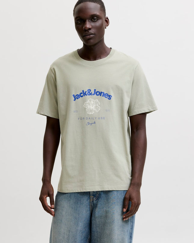 Jack & Jones Riviera Crew Neck Tee Seagrass Green