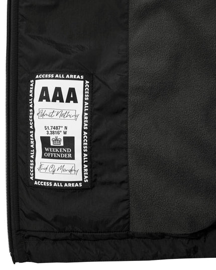 Weekend Offender Technician Fleece Lined Face Mask Jacket Black 