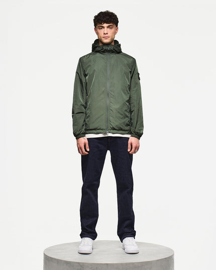 Weekend Offender Technician Fleece Lined Face Mask Jacket Black Forest Green - 673 Raw Menswear