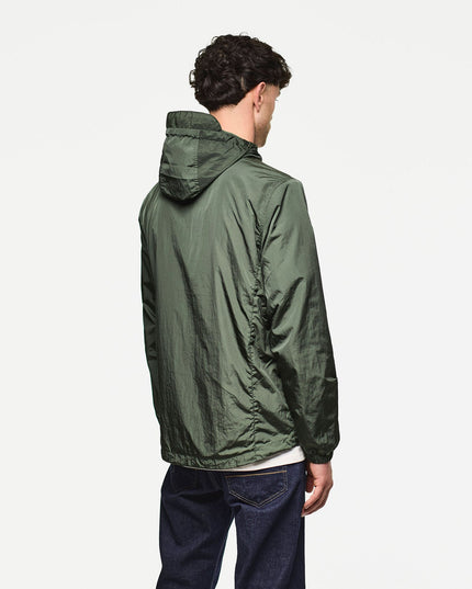 Weekend Offender Technician Fleece Lined Face Mask Jacket Black Forest Green - 673 Raw Menswear