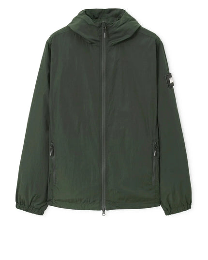 Weekend Offender Technician Fleece Lined Face Mask Jacket Black Forest Green - 673 Raw Menswear