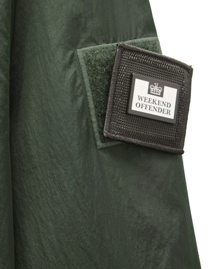 Weekend Offender Technician Fleece Lined Face Mask Jacket Black Forest Green - 673 Raw Menswear
