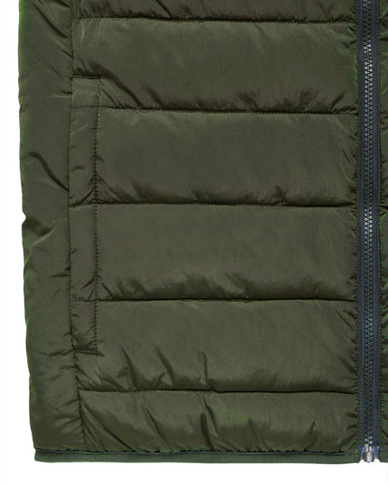 Weekend Offender Gacha Padded Gilet Black Forest Green