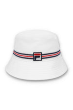 Load image into Gallery viewer, FILA Jojo Heritage Stripe Bucket Hat White - Raw Menswear
