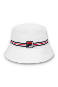 FILA Jojo Heritage Stripe Bucket Hat White - Raw Menswear