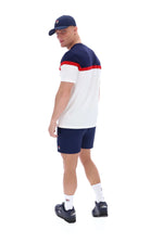 Load image into Gallery viewer, FILA Jose Colour Block Tee White/Navy/Red - Raw Menswear
