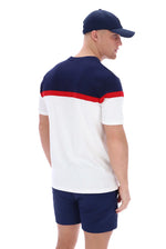Load image into Gallery viewer, FILA Jose Colour Block Tee White/Navy/Red - Raw Menswear
