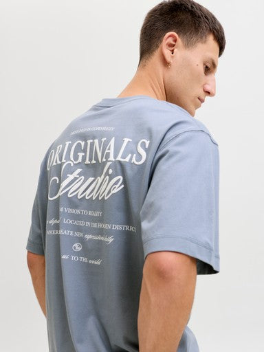 Jack & Jones Back Print Tee in Blue
