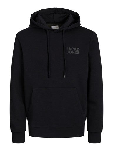 Jack & Jones Corp Logo Sweat Hoodie in Black