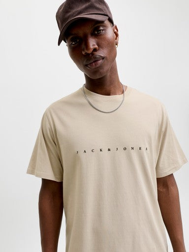 Jack & Jones Star Tee in Moonbeam