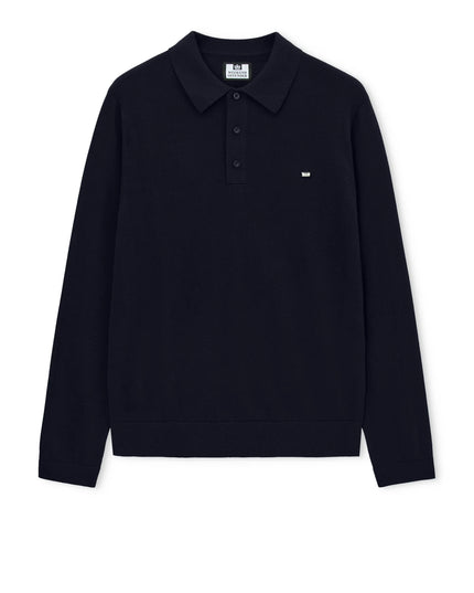 Weekend Offender McNamara Knitted Polo in Navy 