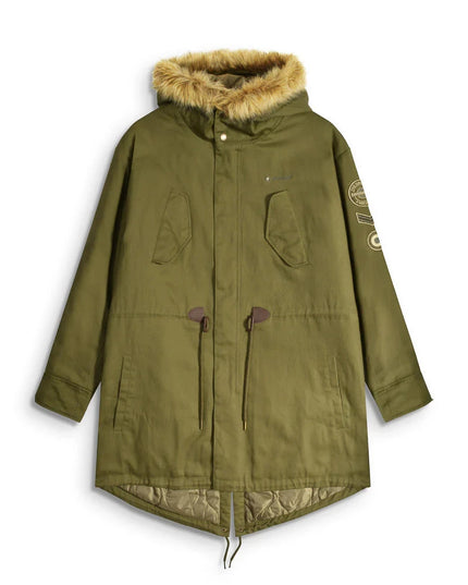 Lambretta Cotton Canvas Fishtail Parka Khaki - 678 Raw Menswear