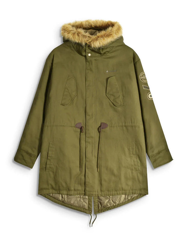 Lambretta Cotton Canvas Fishtail Parka Khaki - 678