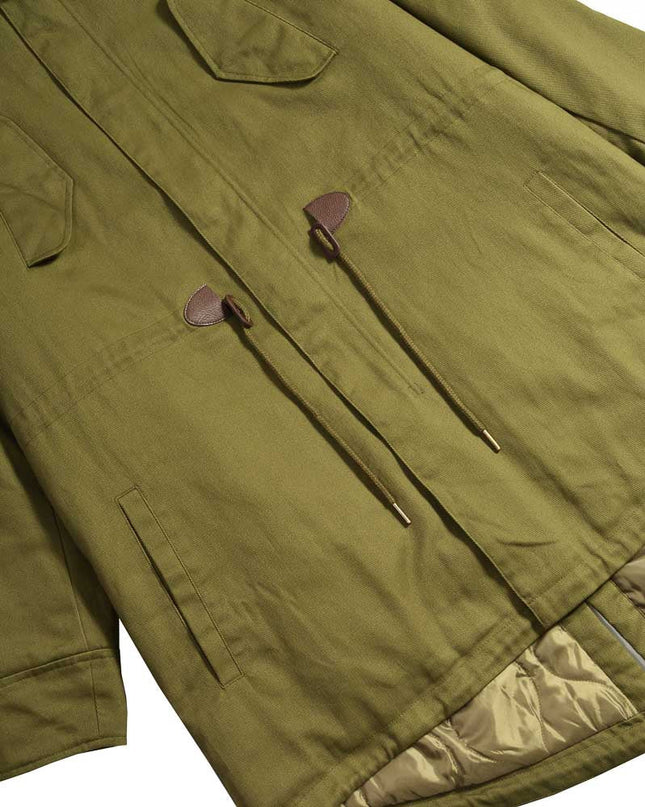 Lambretta Cotton Canvas Fishtail Parka Khaki - 678