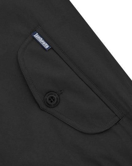 Lambretta Shower Resistant Harrington Jacket in Black - 654