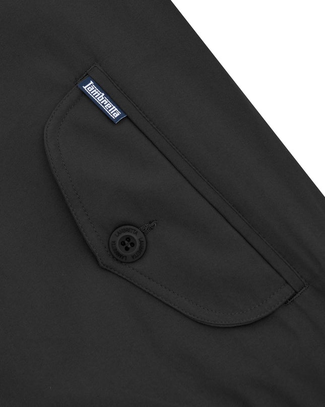 Lambretta Shower Resistant Harrington Jacket in Black - 654