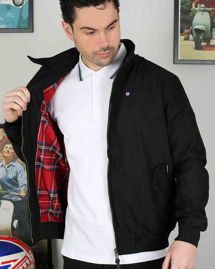 Lambretta Shower Resistant Harrington Jacket in Black - 654