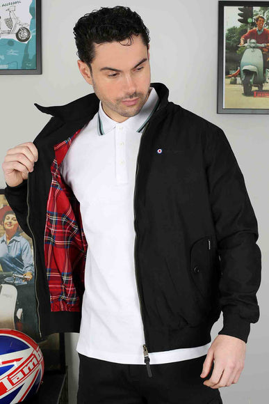 Lambretta Shower Resistant Harrington Jacket in Black - 654