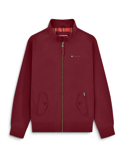 Lambretta Shower Resistant Harrington Jacket Burgundy 