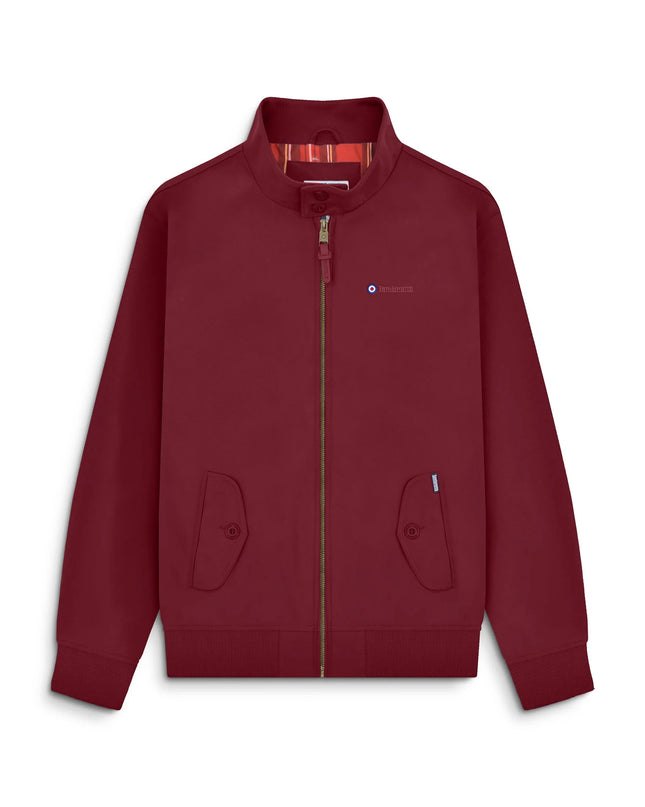 Lambretta Shower Resistant Harrington Jacket Burgundy 