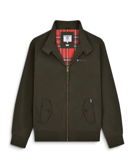 Lambretta Shower Resistant Harrington Jacket in Khaki - 651