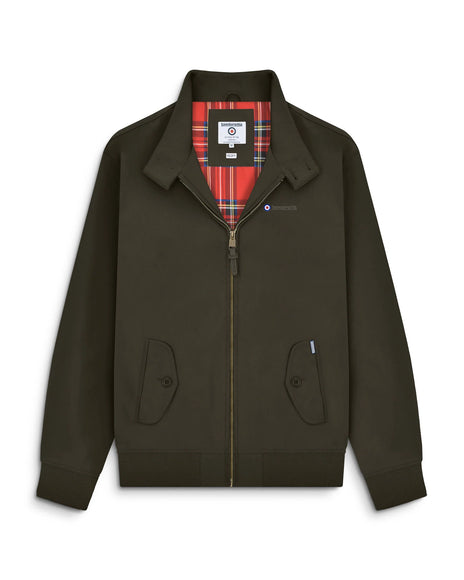 Lambretta Shower Resistant Harrington Jacket in Khaki - 651