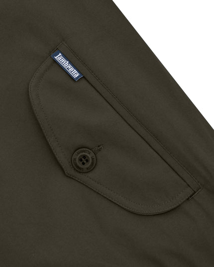Lambretta Shower Resistant Harrington Jacket in Khaki - 651