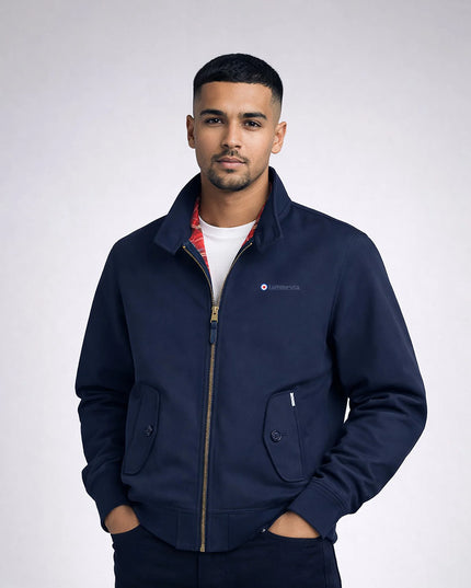Lambretta Shower Resistant Harrington Jacket in Navy - 606