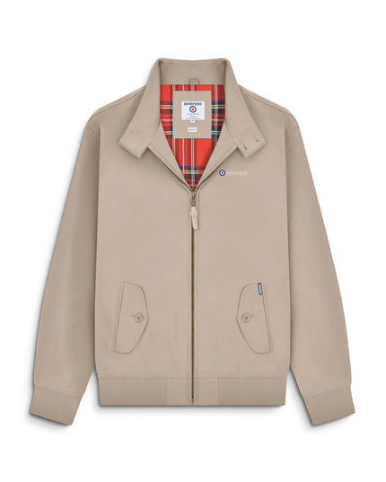 Lambretta Shower Resistant Harrington Jacket in Stone - 653