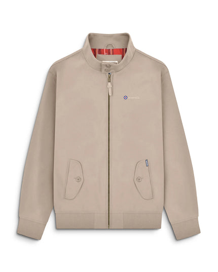 Lambretta Shower Resistant Harrington Jacket in Stone - 653