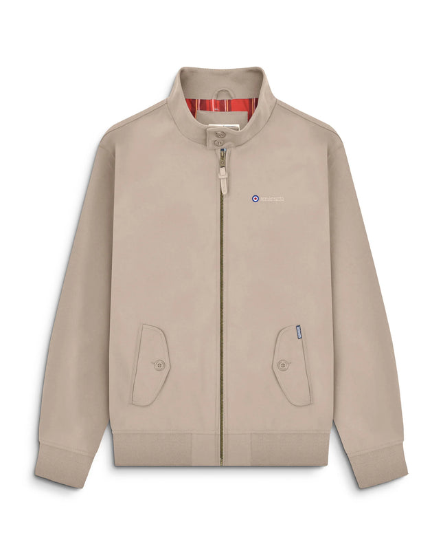 Lambretta Shower Resistant Harrington Jacket in Stone - 653
