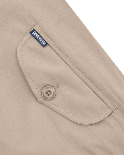 Lambretta Shower Resistant Harrington Jacket in Stone - 653