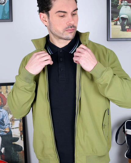 Lambretta Shower Resistant Harrington Jacket Olive