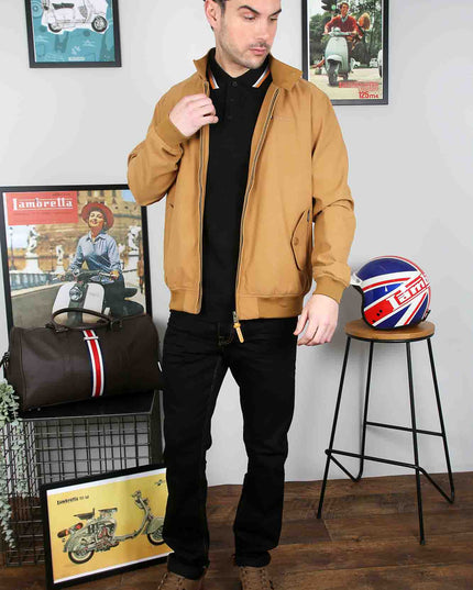 Lambretta Ripstop Hooded Jacket Tobacco