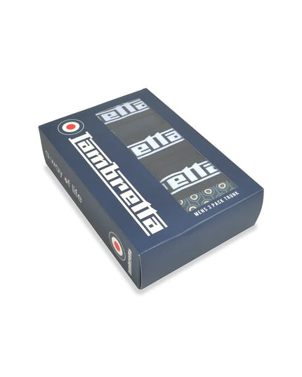 Lambretta 3 Pack Target Boxers Navy/Silver/Black