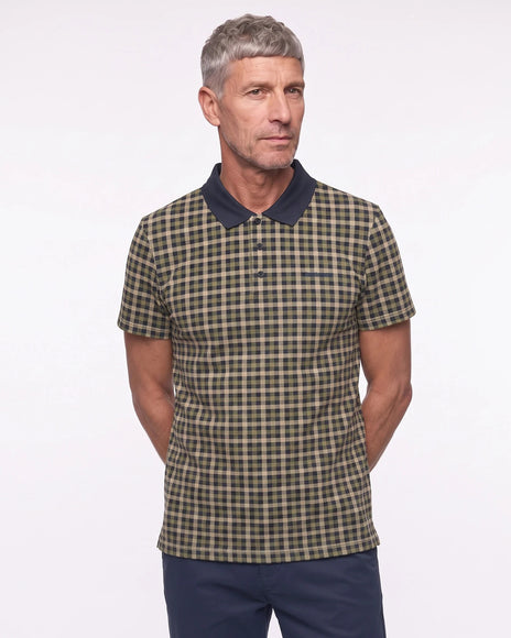 Lambretta Check Polo Navy