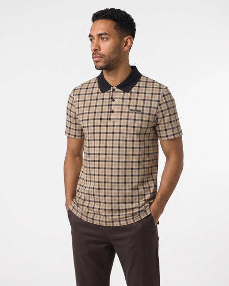 Lambretta Check Polo Stone