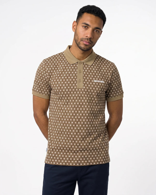 Lambretta GEO Roundel Polo Lead Grey