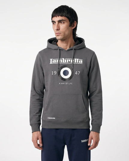 Lambretta Target Hoodie Iron Grey