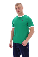 Load image into Gallery viewer, FILA Marconi Essential Ringer Tee Green - Raw Menswear
