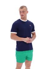 Load image into Gallery viewer, FILA Marconi Essential Ringer Tee Navy - Raw Menswear

