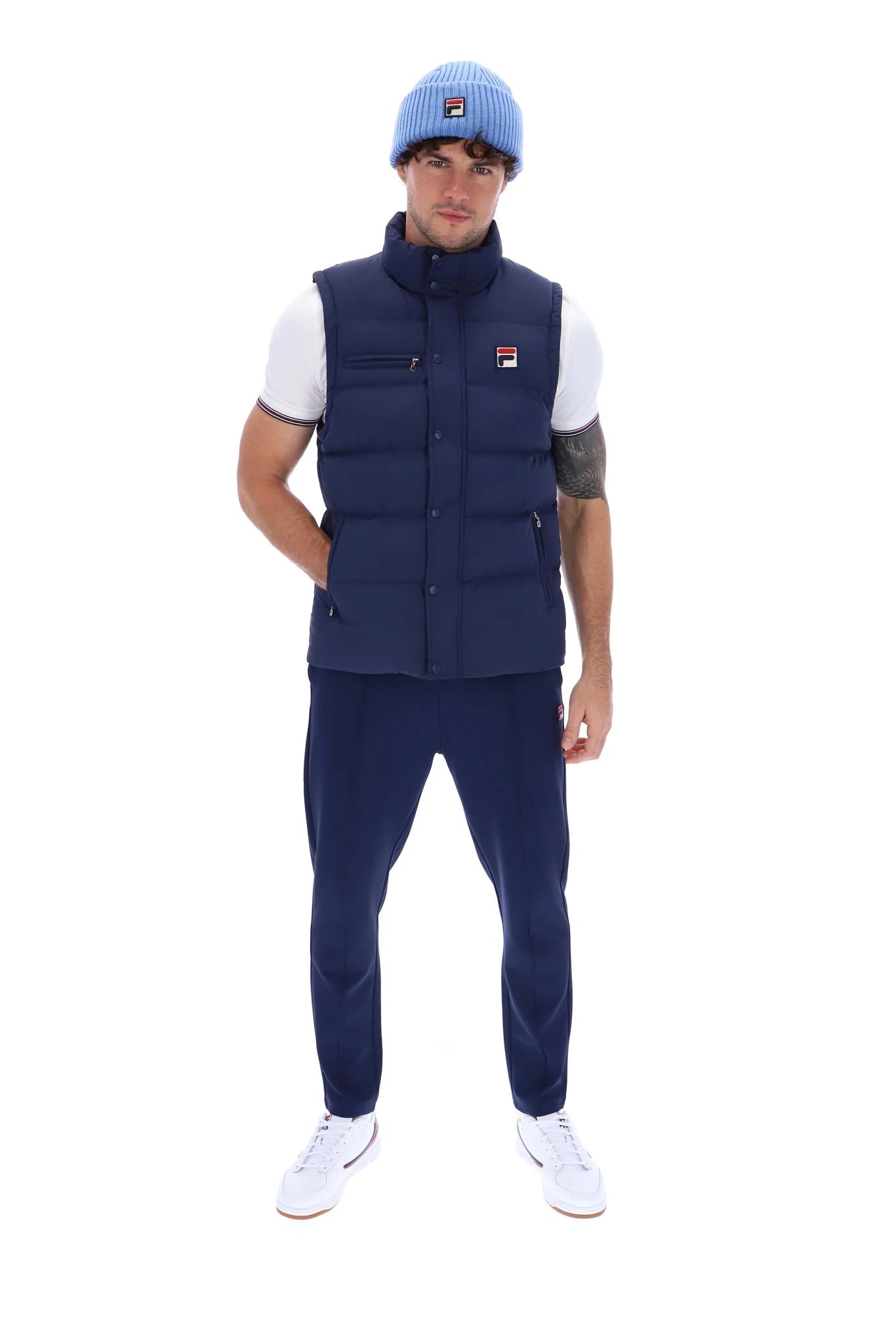 FILA Milton Archive Puffa Gilet Navy - Raw Menswear