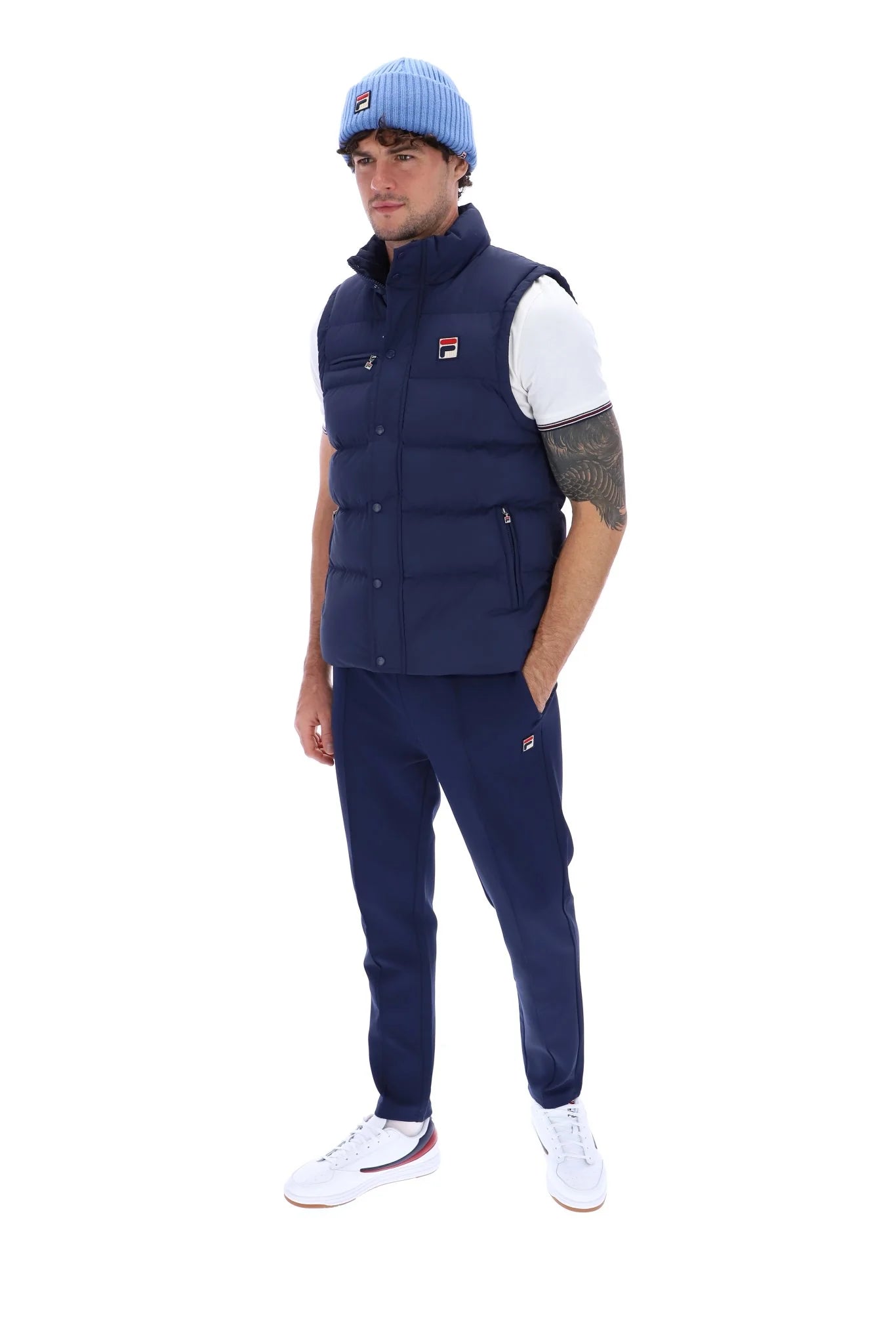 FILA Milton Archive Puffa Gilet Navy - Raw Menswear