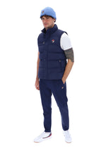 Charger l&#39;image dans la galerie, FILA Milton Archive Puffa Gilet Navy - Raw Menswear
