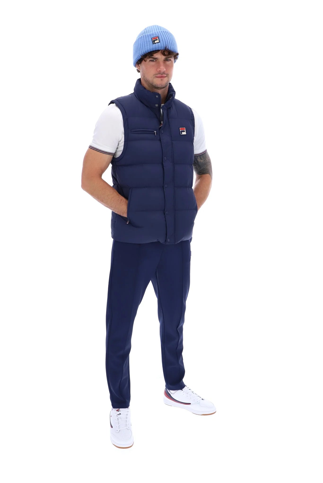 FILA Milton Archive Puffa Gilet Navy - Raw Menswear