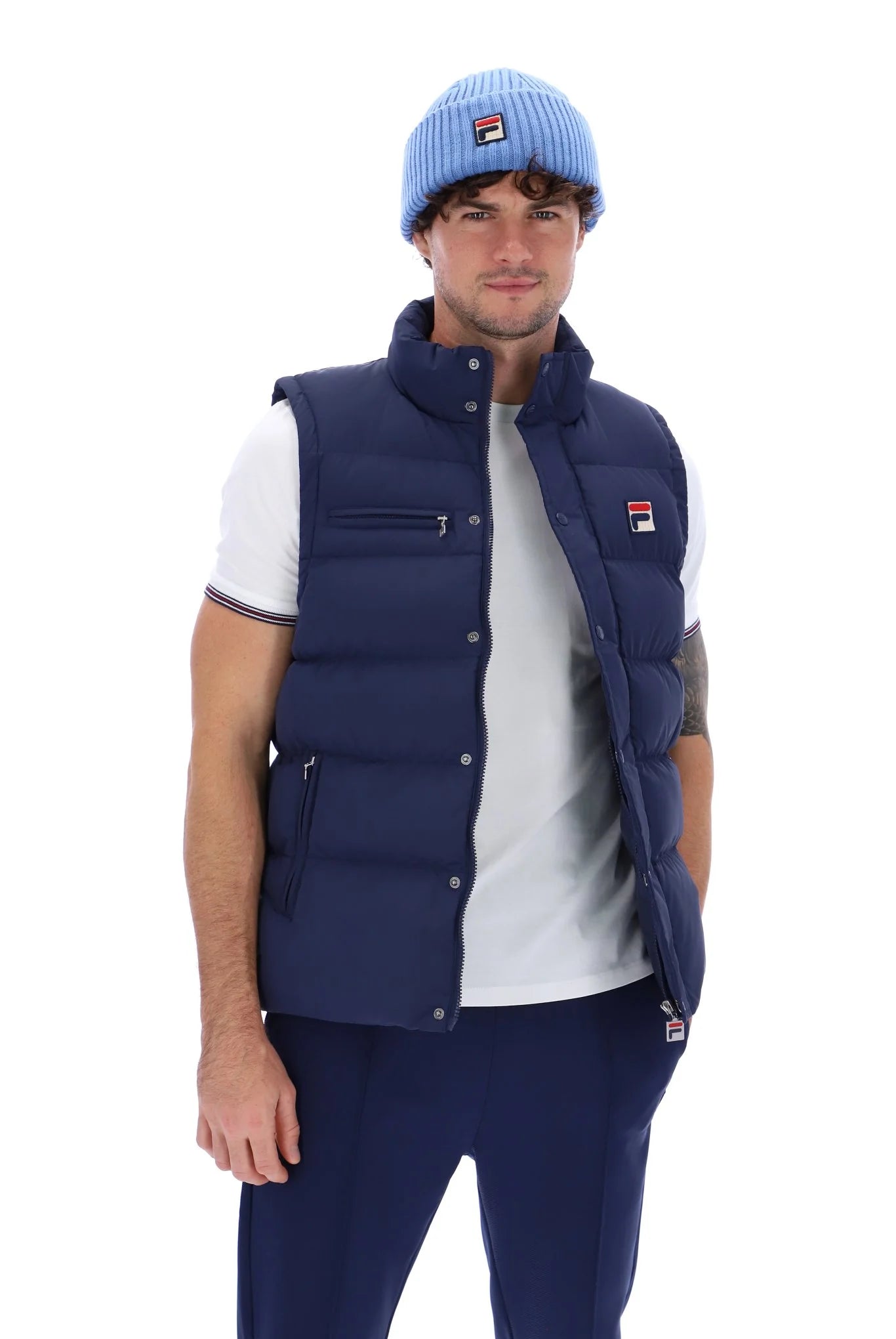 FILA Milton Archive Puffa Gilet Navy - Raw Menswear