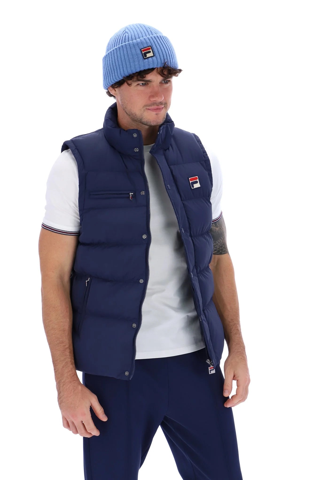 FILA Milton Archive Puffa Gilet Navy - Raw Menswear