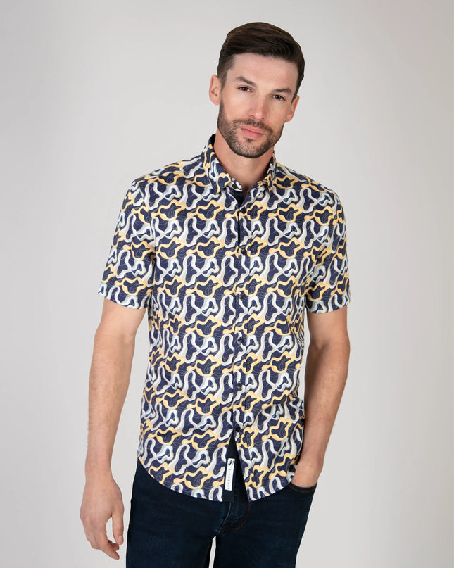 Mish Mash Marine Navy & Orange S/S Shirt